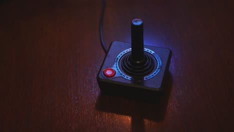 Close-Up Of Vintage Video Computer Console TV Game Joystick