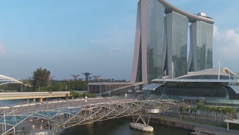 marina bay sands, singapore - aerial view