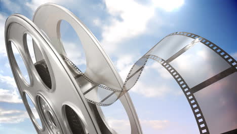 película que sale de un carrete de película