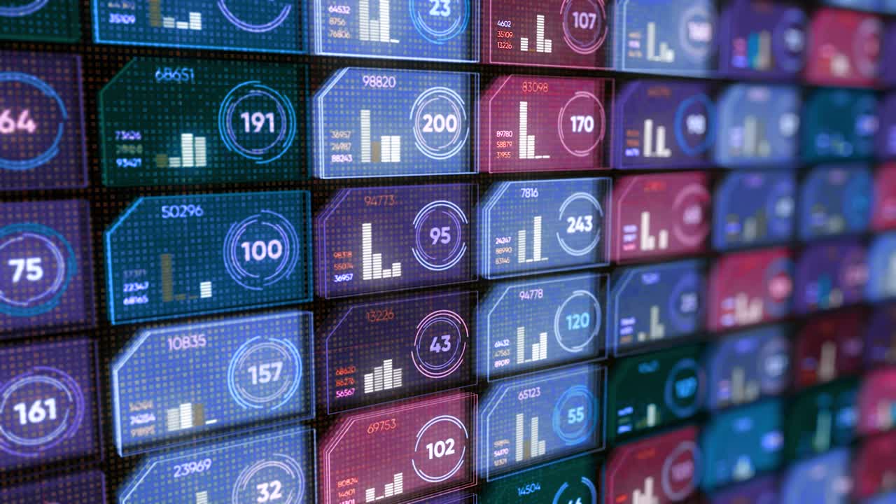 tablero de instrumentos digital con múltiples pantallas de datos