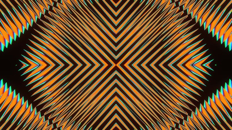 Motivo VJ in loop, arancione infinito