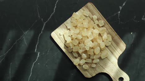 Top-view-of-cube-shape-brown-sugar-in-a-bowl-,