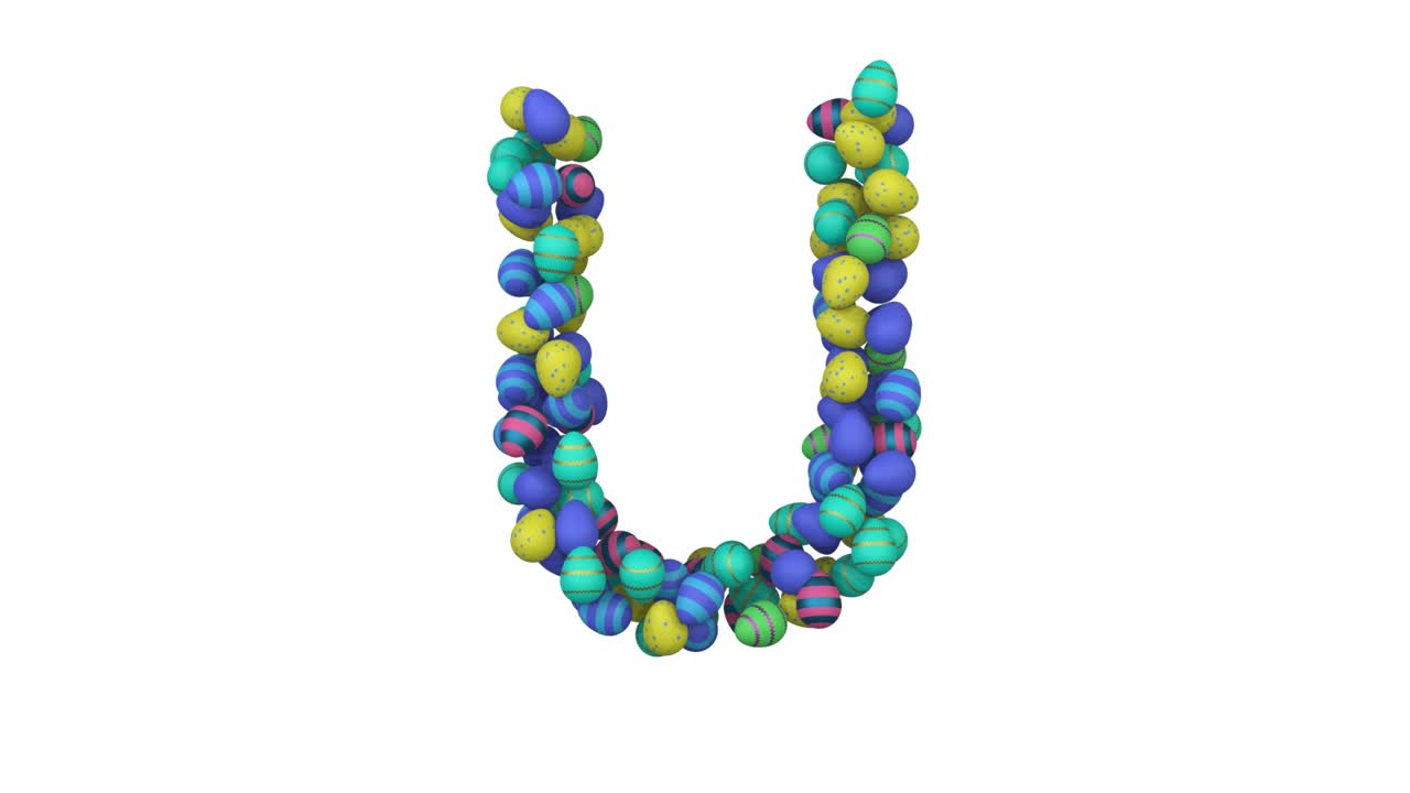 пасхальное яйцо тематический шрифт буква u