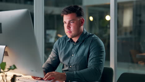 businessman working late at night