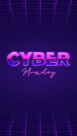 An animation of Flat design cyber monday background