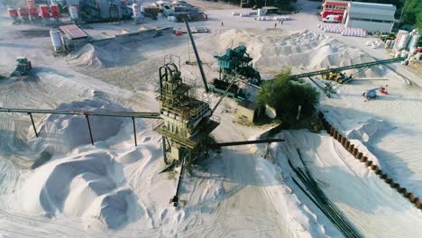 excavator machine in a quarry