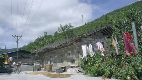 a breeze blowing the village