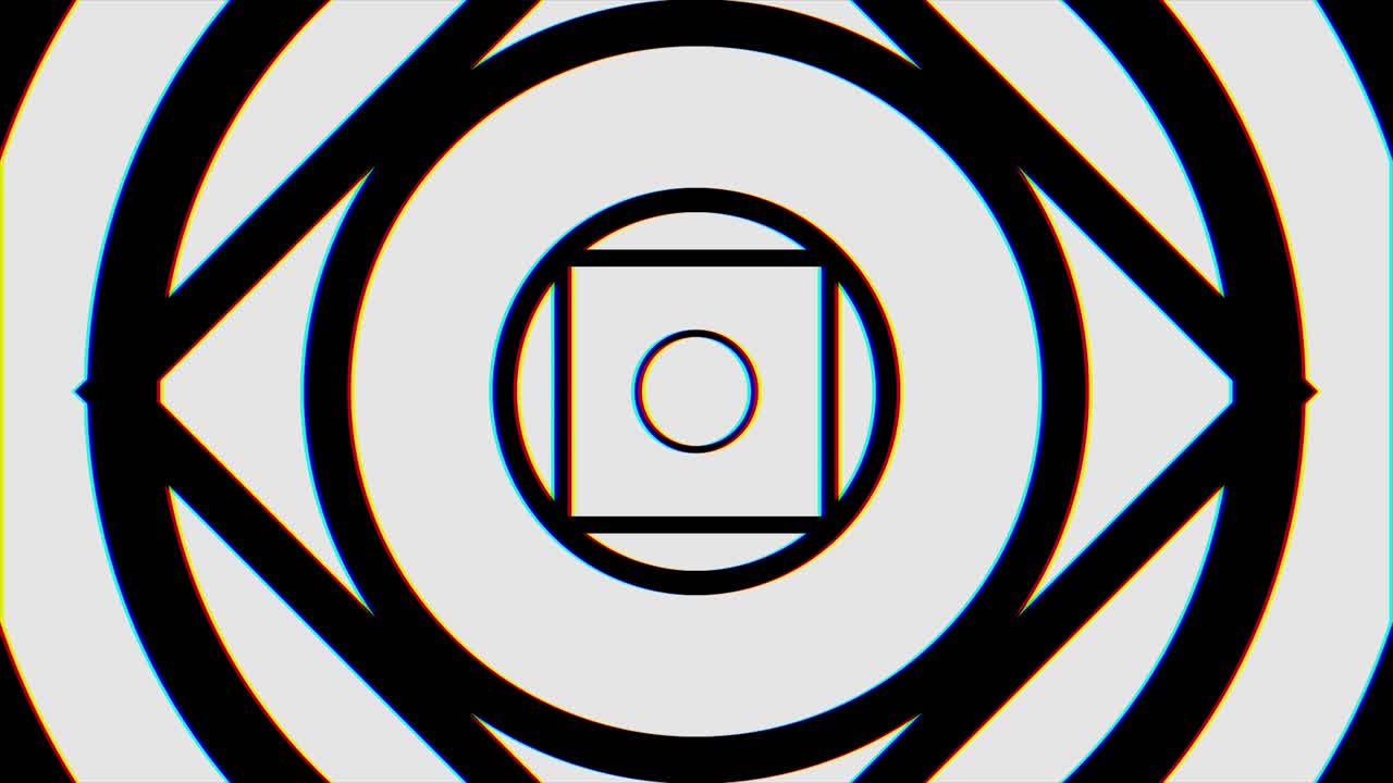 patrón geométrico abstracto con círculos y cuadrados