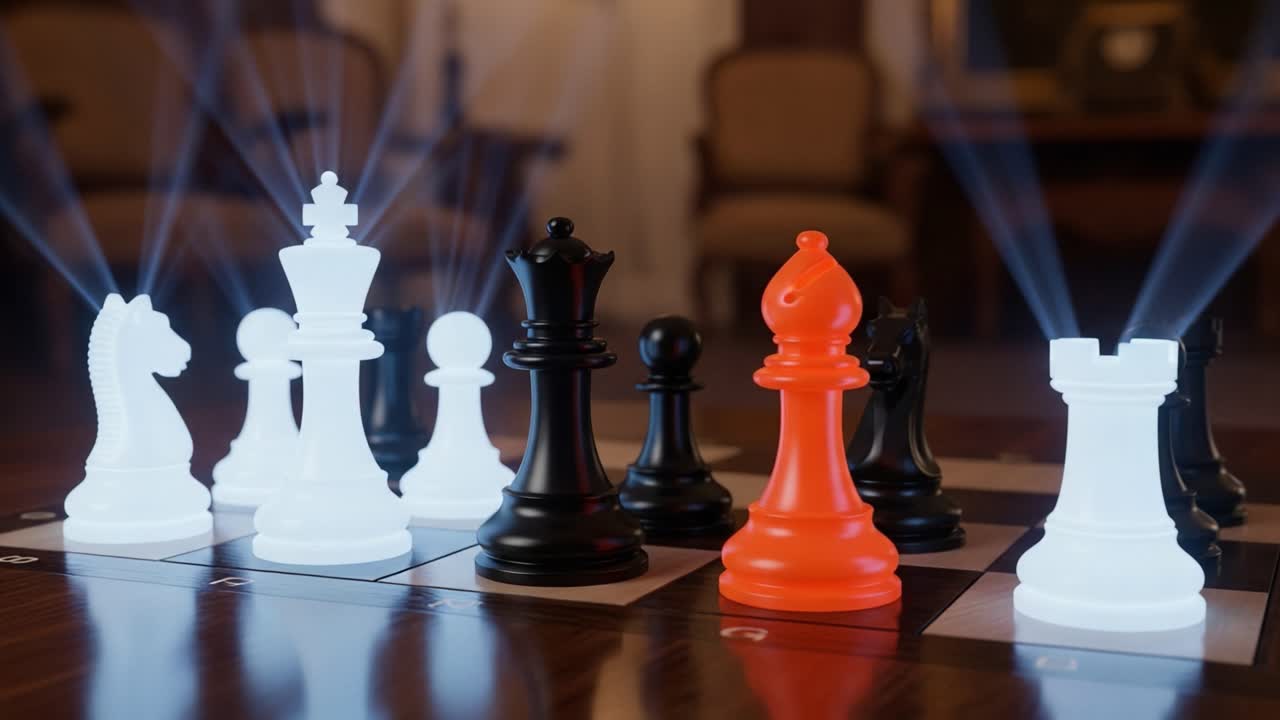 A Dynamic Chess Game Unfolds: Strategic Movements and Illuminating Pieces in a Classic Match of Skill and Intellect