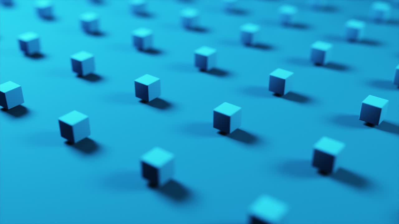 fondo abstracto con maravillosos cubos de colores. diseño minimalista. bucle sin costuras 3d render