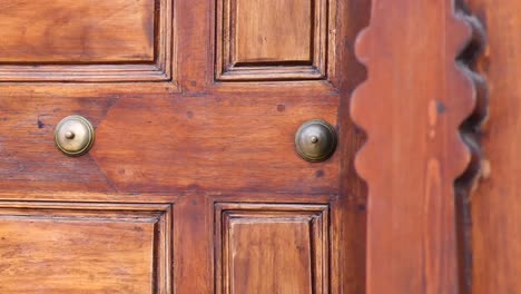 close-up of an ornate wooden door