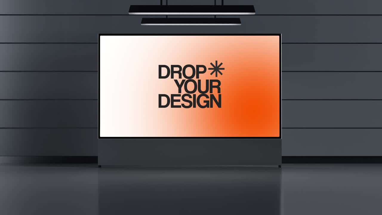 mockup dello schermo del cartellone pubblicitario