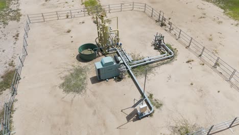 aerial spin view of underground gas mining operation