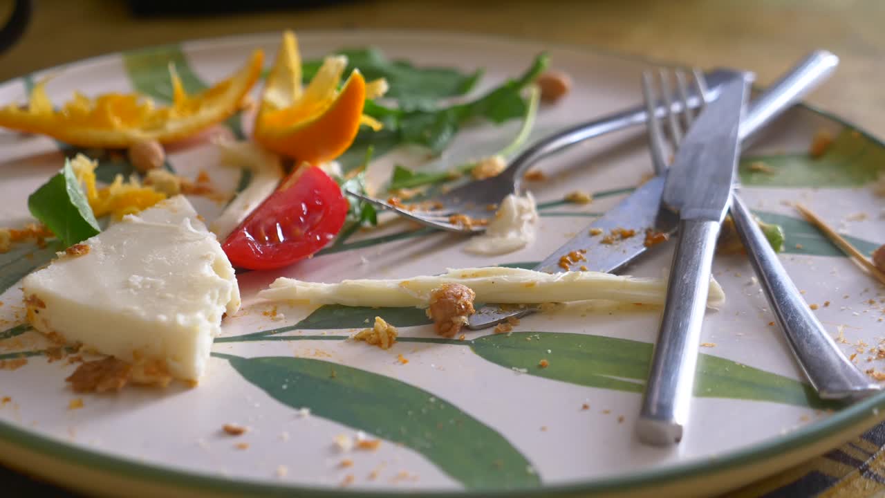 Leftovers on a plate