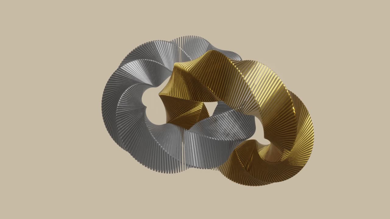 animación de elementos abstractos en 3d