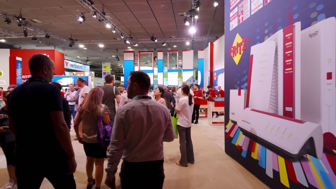 Walking shot of visitors moving from to another pavilion at IFA Berlin 2024