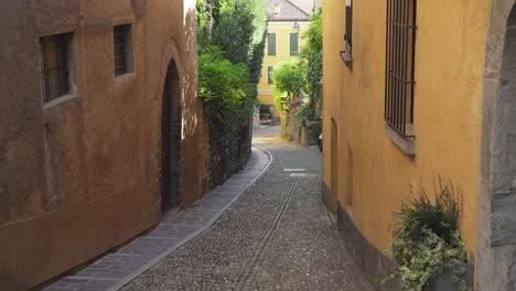 empty street of lake como town of menaggio on calm day