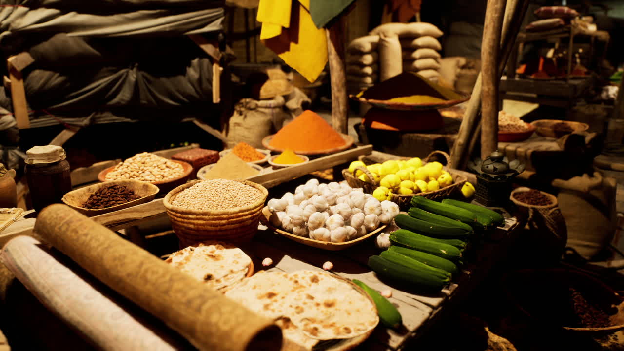 Exploring the lively african market brimming with spices and produce