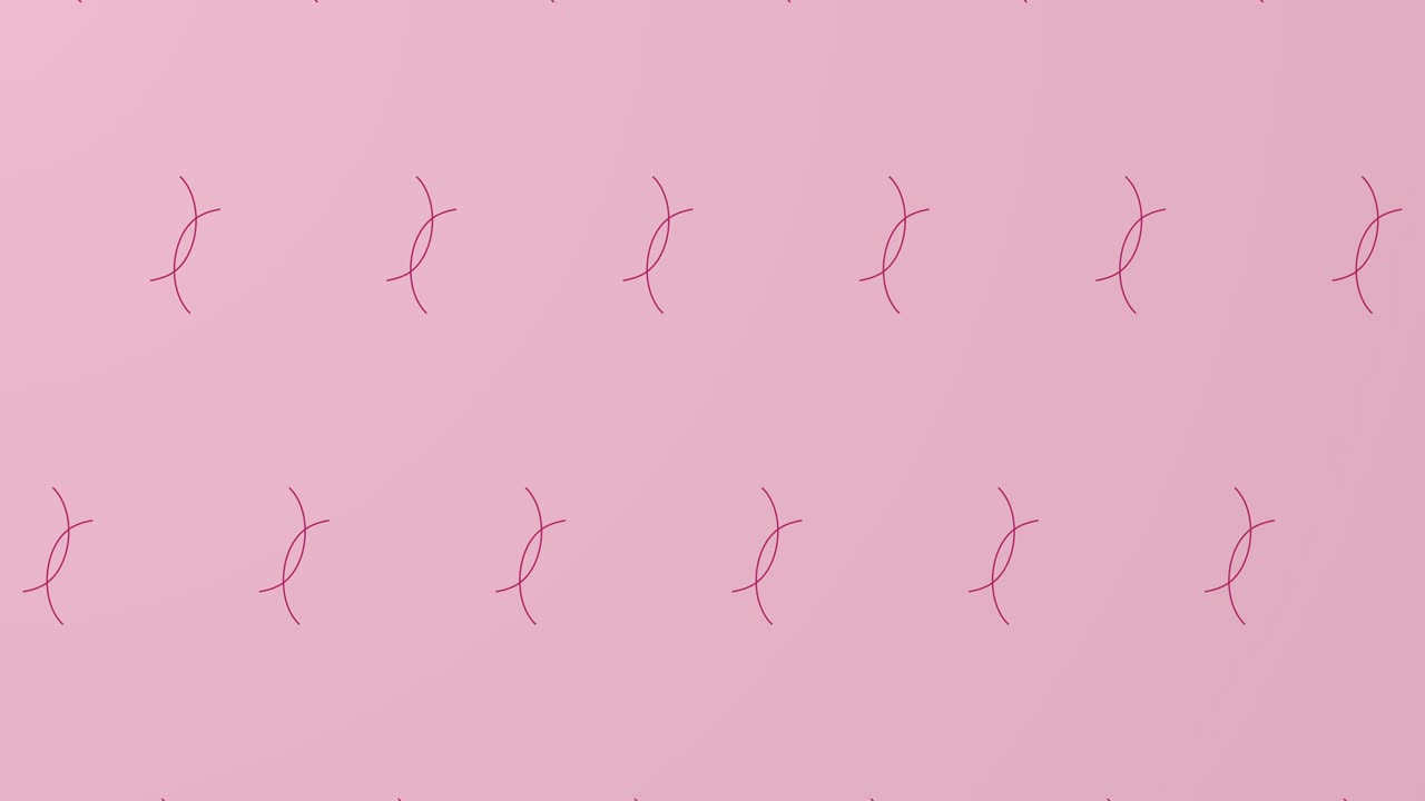 Motivo geometrico, animazione in movimento 4K dove linee e forme si intersecano per creare nuovi motivi su sfondo rosa con spazio per il testo. Usa lo sfondo per il logo. Concetto di animazione in movimento semplice
