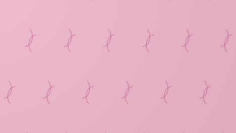 geometric pattern 4k motion animation where lines and shapes intersect with each other to form new patterns on pink with copy space. use background for logo. simple motion animation concept