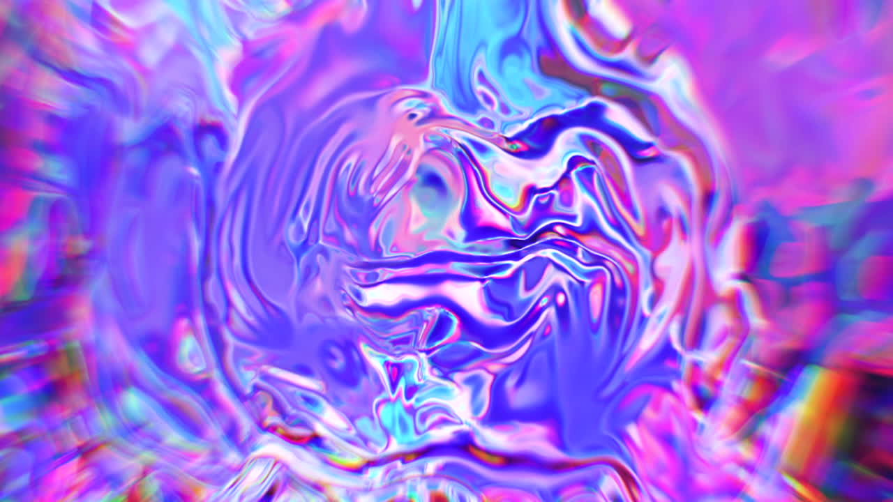 Abstract Colorful Liquid Holographic Background