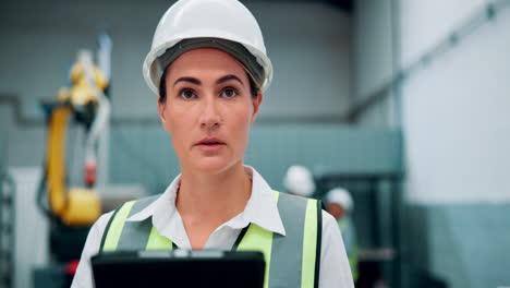 female engineer in factory