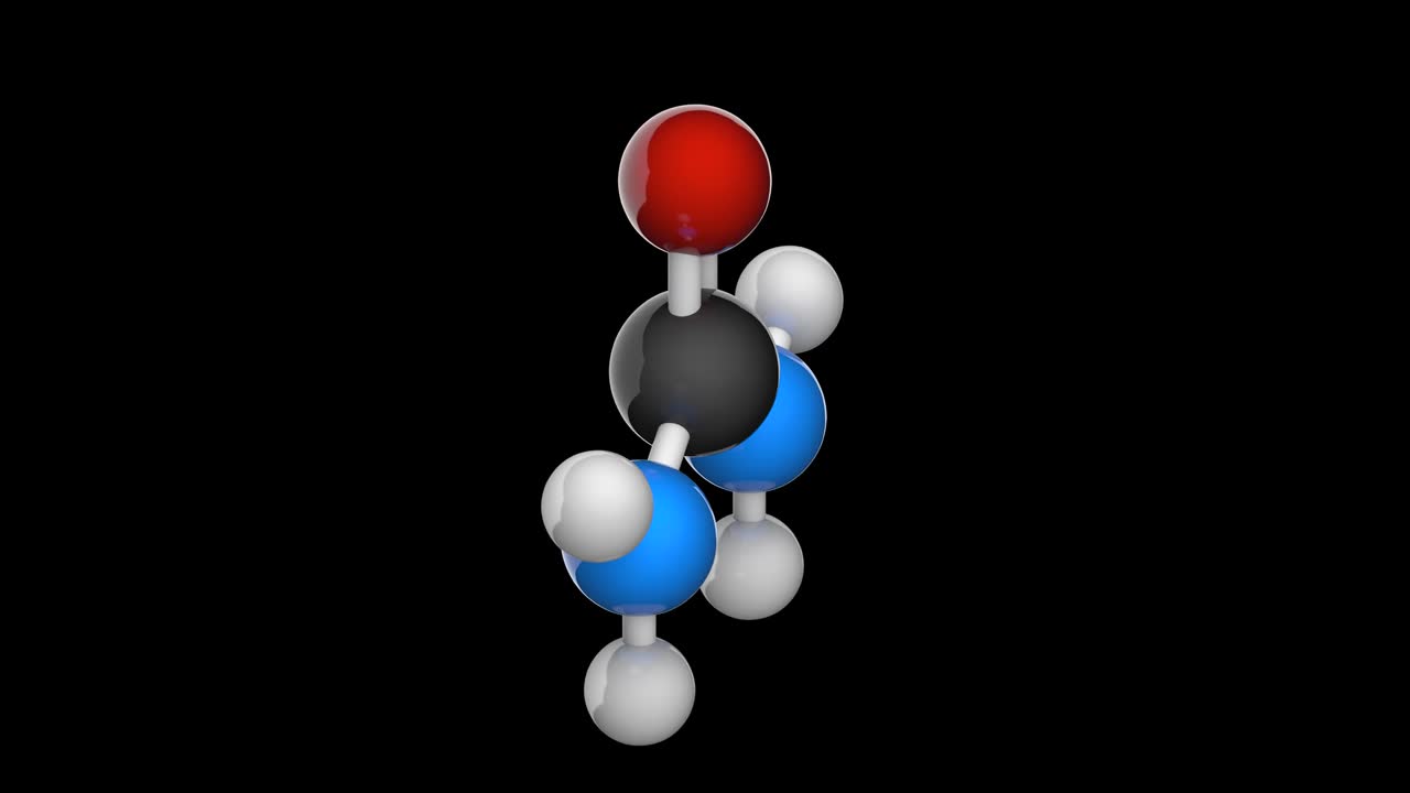 ch4n2o 카르바미드 (3d 렌더링) rgb + 알파 (투명한) 채널