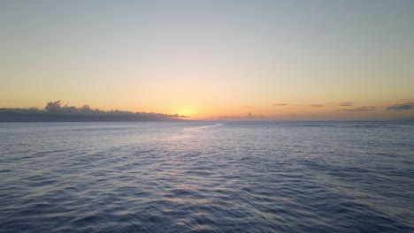 aerial view of sunset over pacific ocean