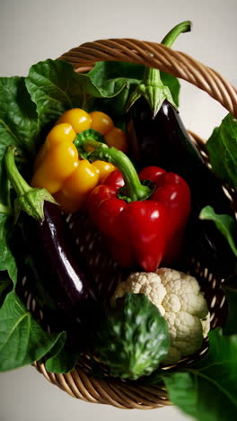 assorted vegetables in a basket