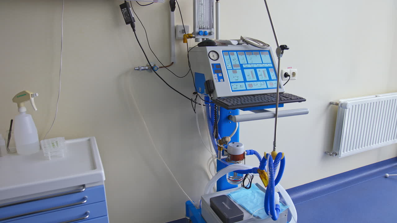 Respiratorudstyr på et hospital