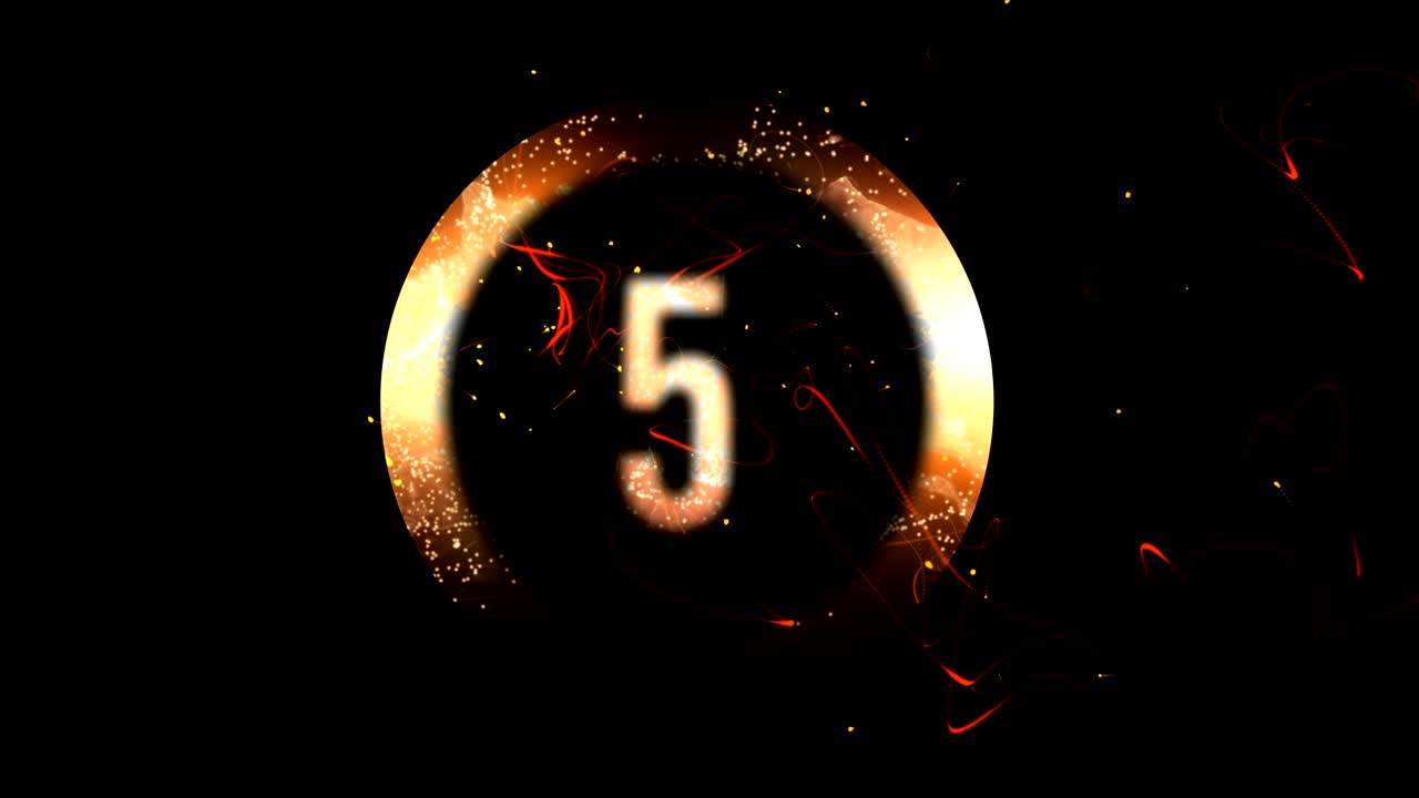 Digital generated video of countdown timer