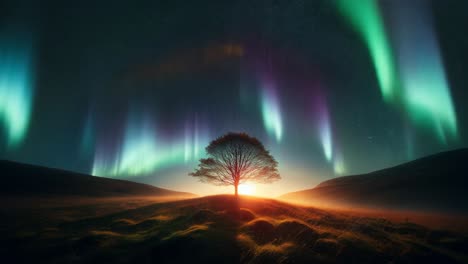 solitude under the northern lights