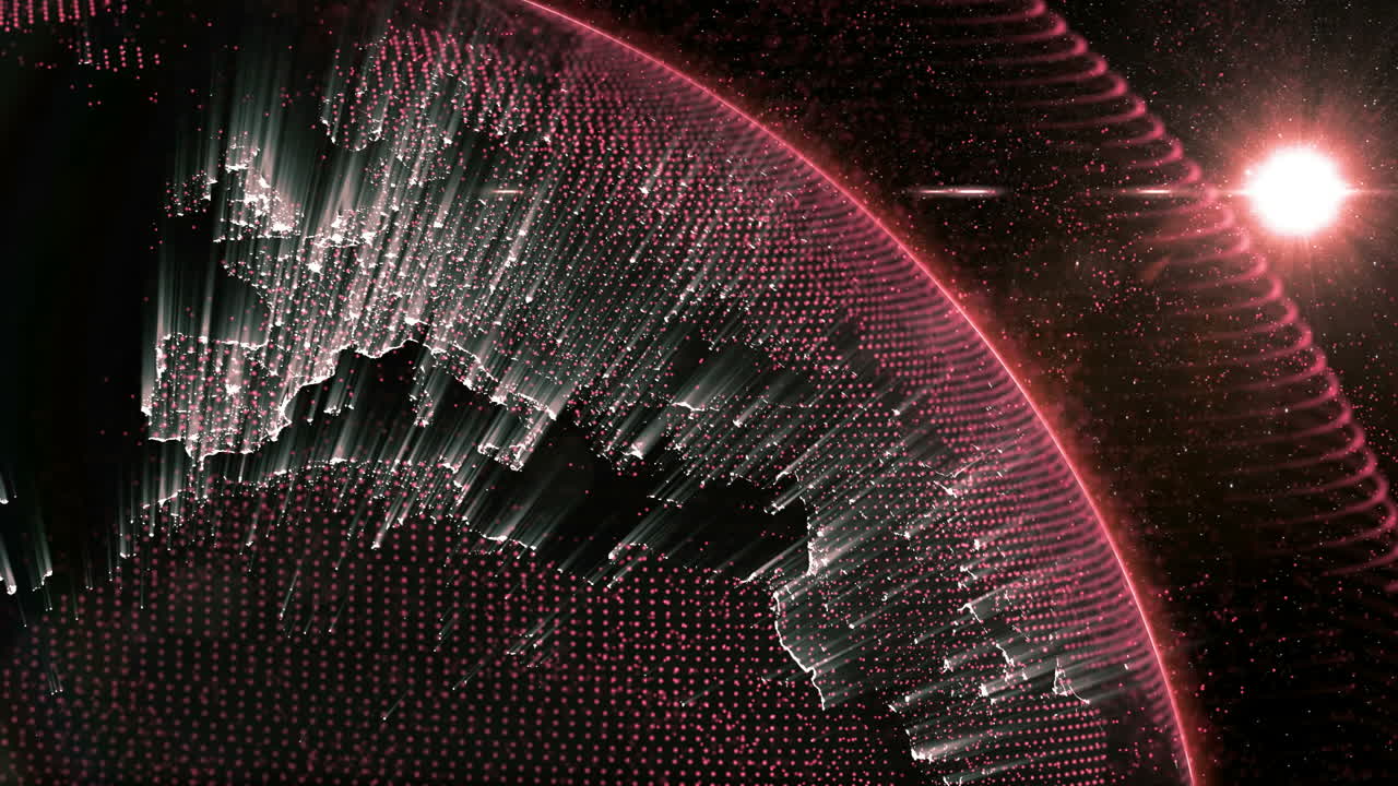 cerca de la tierra girando sobre sí misma