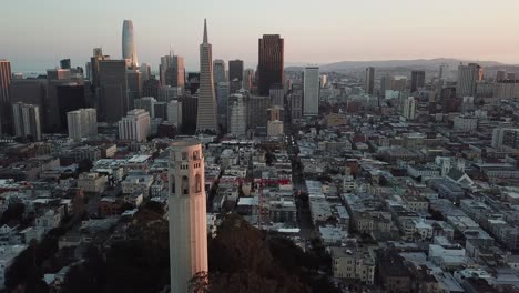 coit tower san francisco aerial view