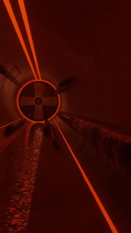 red glowing tunnel