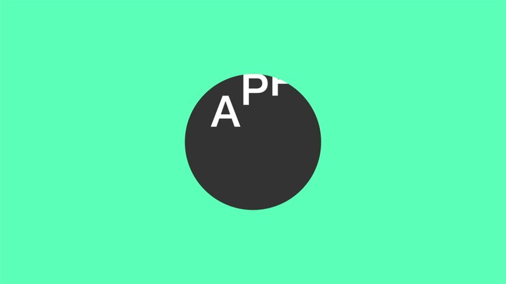 Mothers Day text in black circle on modern green gradient
