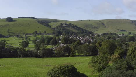 drone shot pulling away from castleton 06