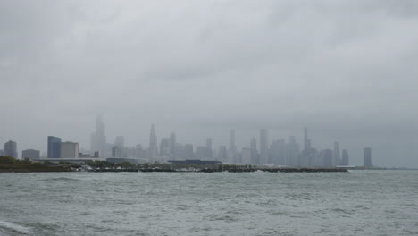 chicago skyline time lapse on the chicago river shot in 4k high resolution