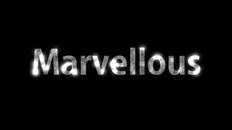 marvellous text animation message motion graphics