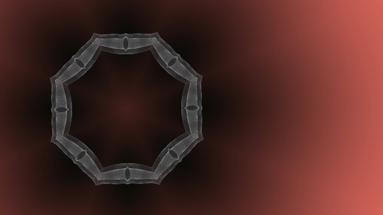 fondo de gráficos de movimiento en movimiento psicodélico circular en estilo de color gradiente rojo borroso.