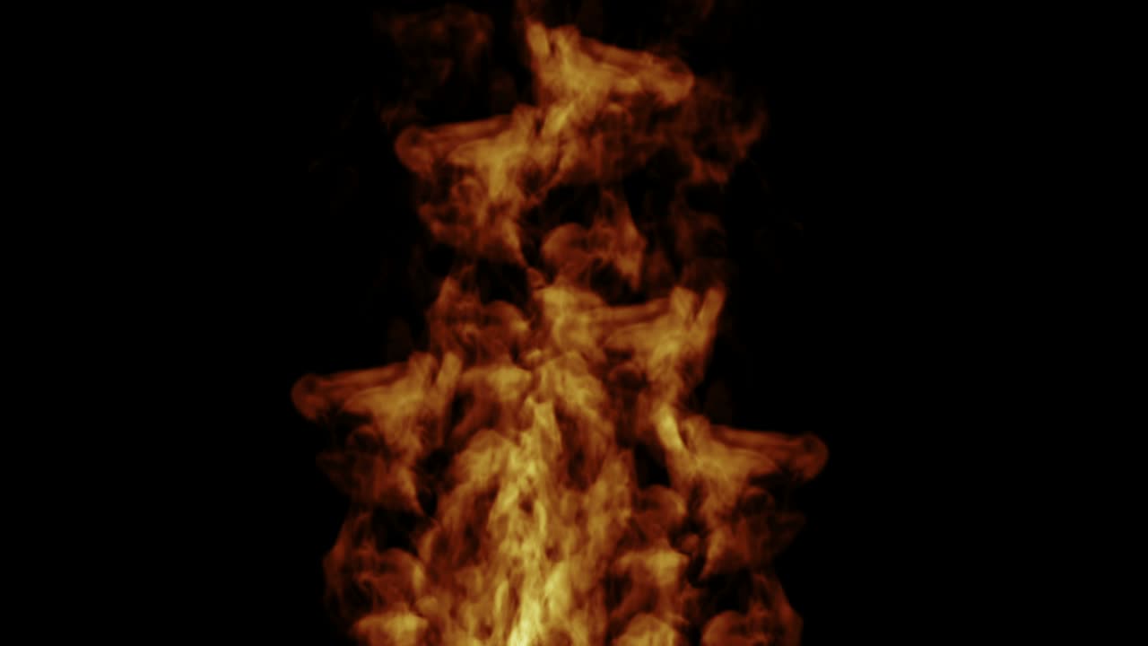 Fire Design on Black Background. Close-up