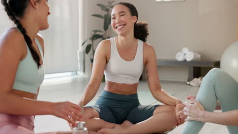 yoga group relaxing after a workout