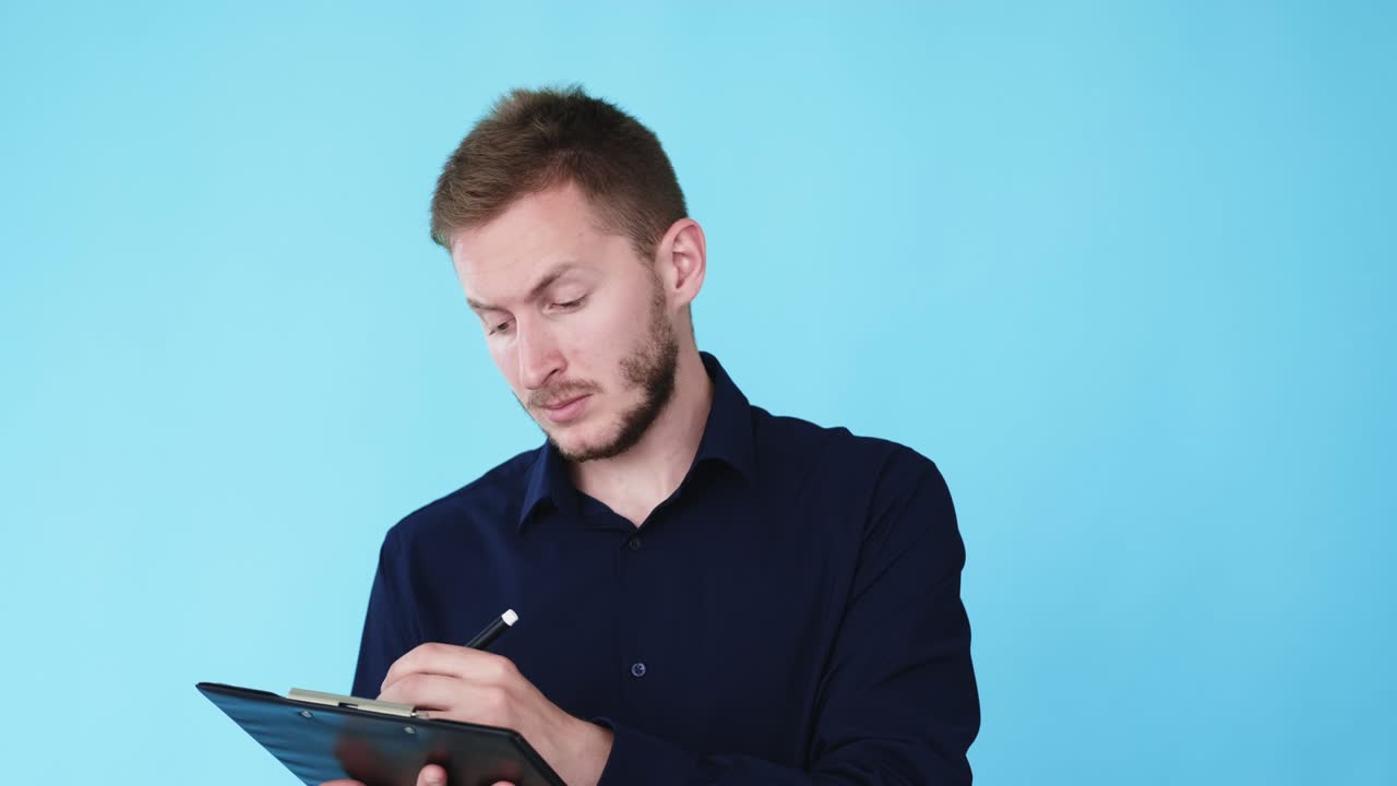 taking notes project management busy man gif loop