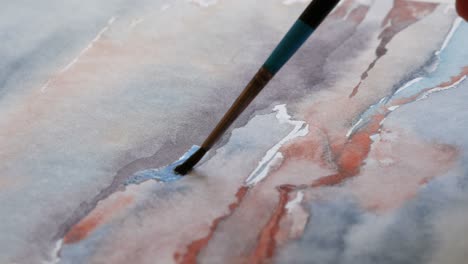 abstract painting with watercolor, closeup