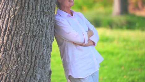 mature woman thinking outside