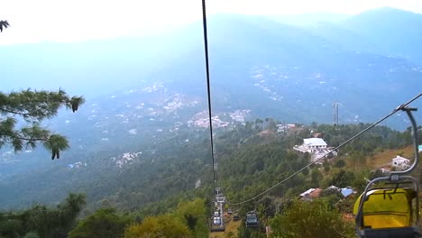 4k drone footage, aerial view of patriata murree, lush green pine trees forest landscape and patriata chairlift, new murree, punjab, pakistan, 4k forest videos,