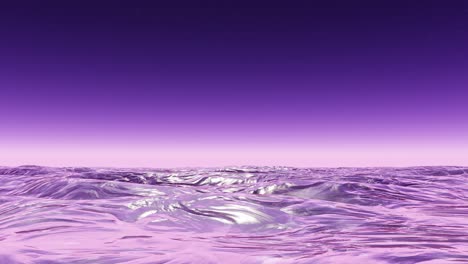 thick gel like bubbled ocean waves on a outer space foreign alien planet with a purple atmosphere, seamless endless loop