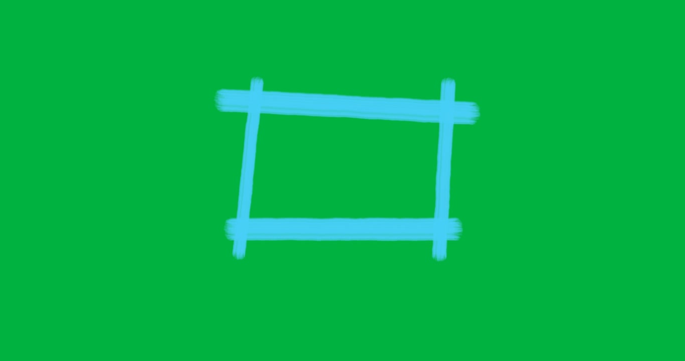 Abstract bright blue gate brushstroke flowing on transparent background, enhancing graphic design