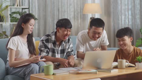 students studying together