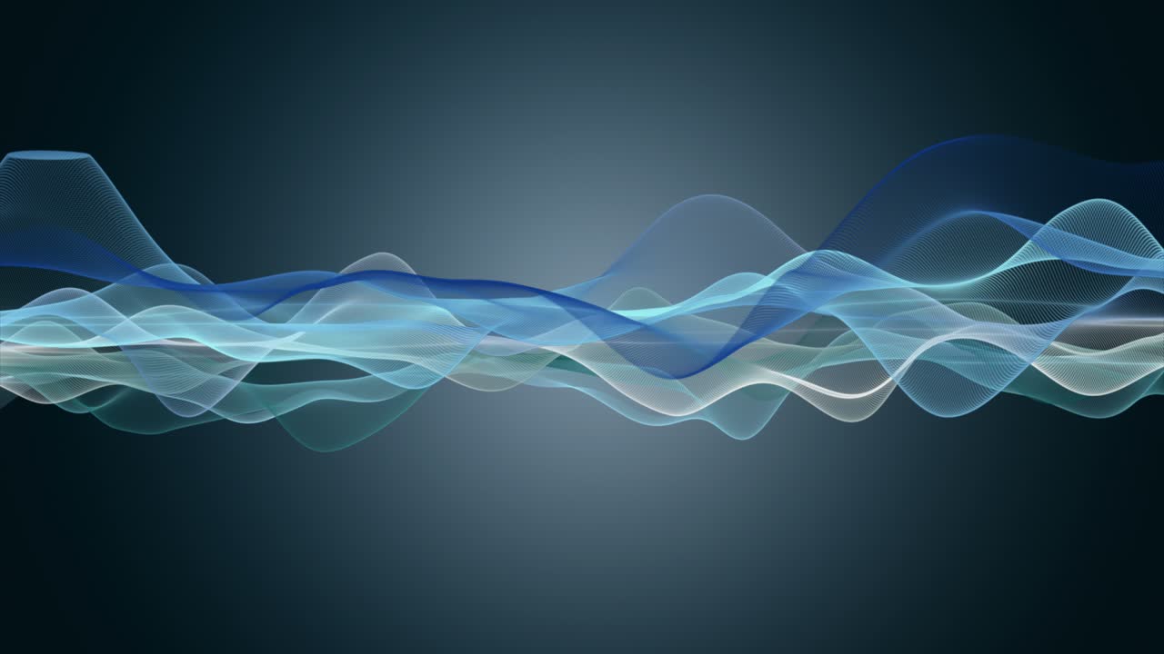 천천히 움직이는 입자 파동 물체와 함께 환상적인 애니메이션, 4096x2304 루프 4k